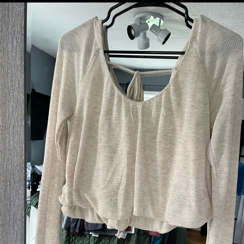 Free People Crop Flowy Long Sleeve